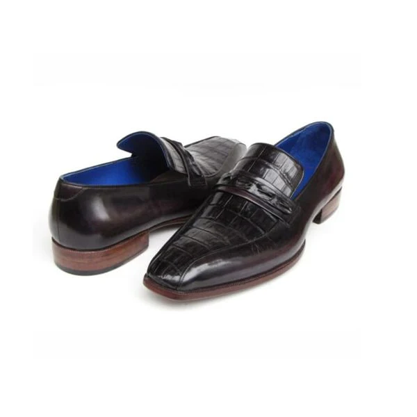 Black Leather Slip-on Shoes - Image 4