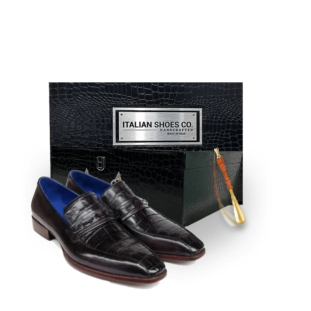 Black Leather Slip-on Shoes - Image 5