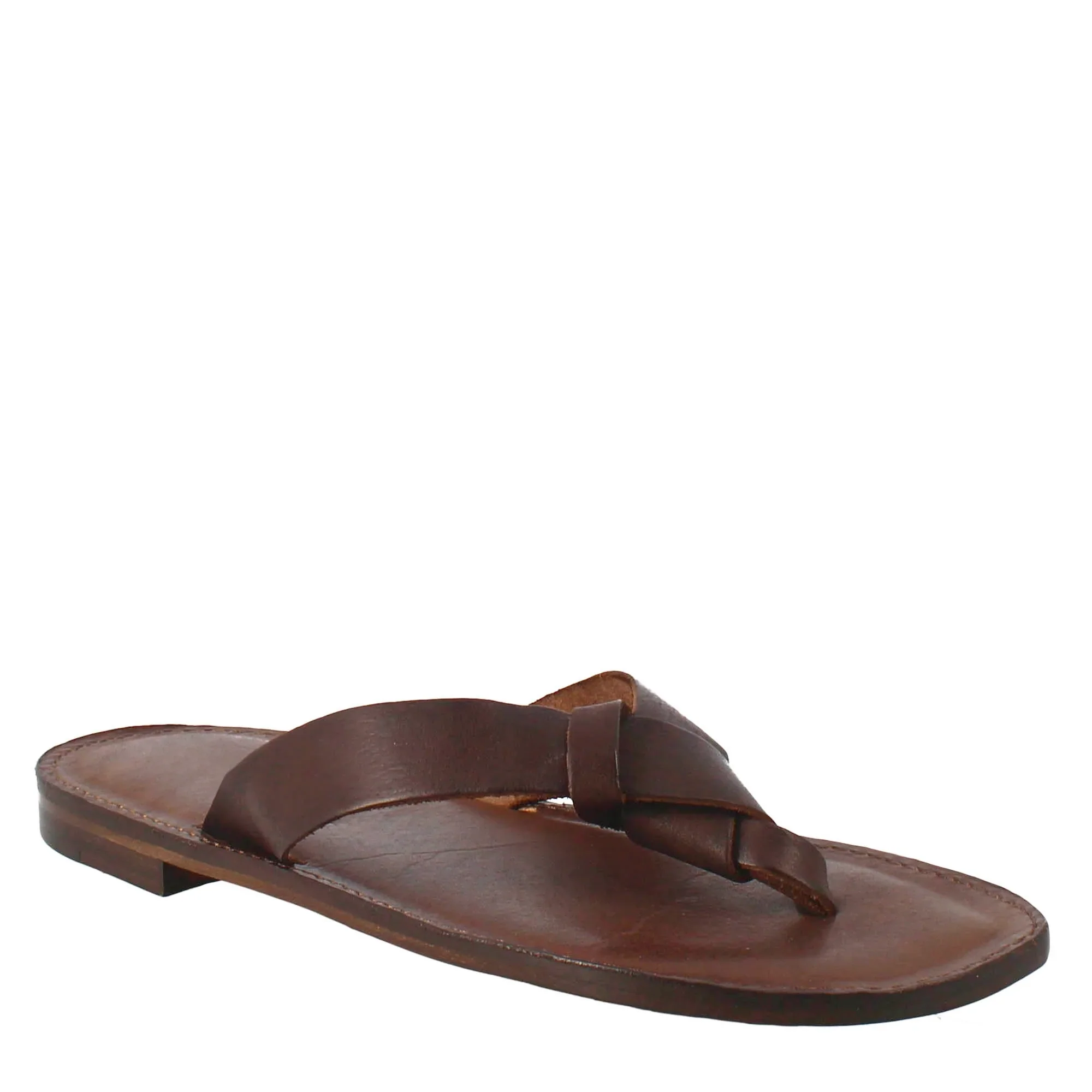 Brown Leather Gladiator Slipper for Men - Image 3