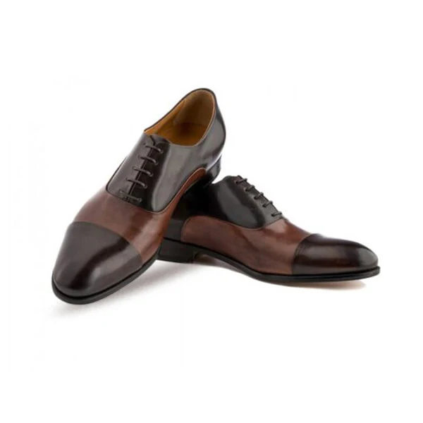 Captoe Leather Hand Painted Oxford Shoes - Image 3