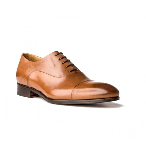 Captoe Hand Painted Leather Oxford Shoes - Image 4