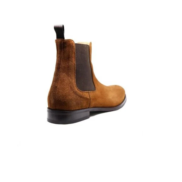 Classic Chelsea Suede Brown Ankle Boots - Image 3