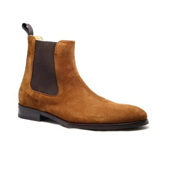 Classic Chelsea Suede Brown Ankle Boots - Image 4