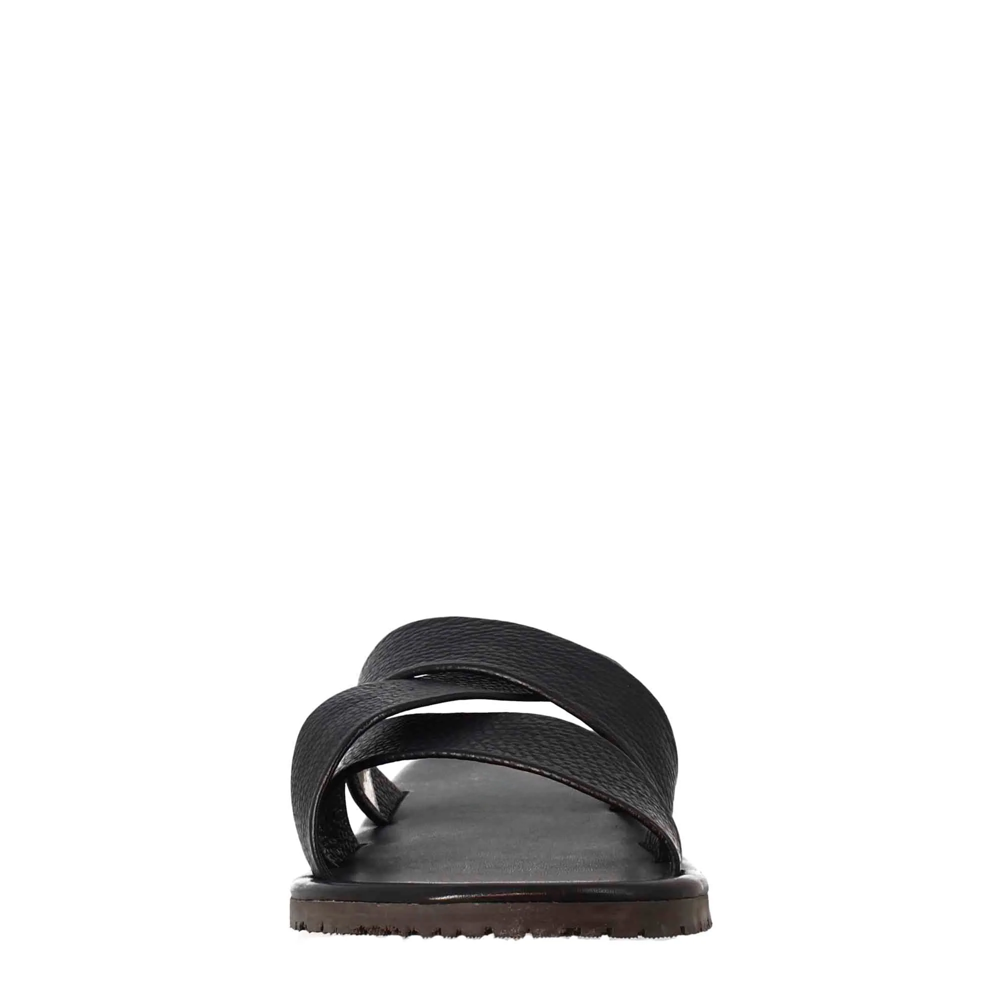 Crossed Bands Leather Slippers - Image 3