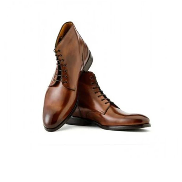 Derby Ankle Brown Boots - Image 4