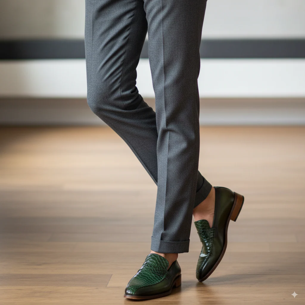 Men Textured Stylish Leather Tassel Loafers - Image 4