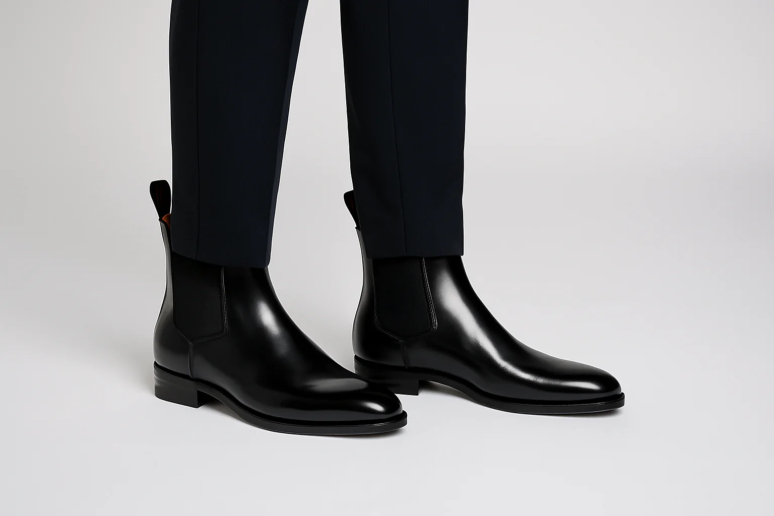 Men's Polished Leather Chelsea Boots - Image 3