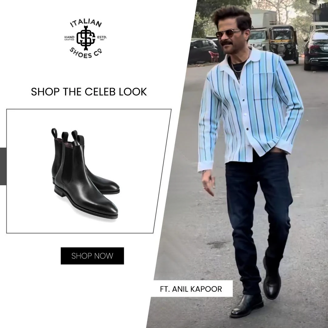 Men's Polished Leather Chelsea Boots - Image 8