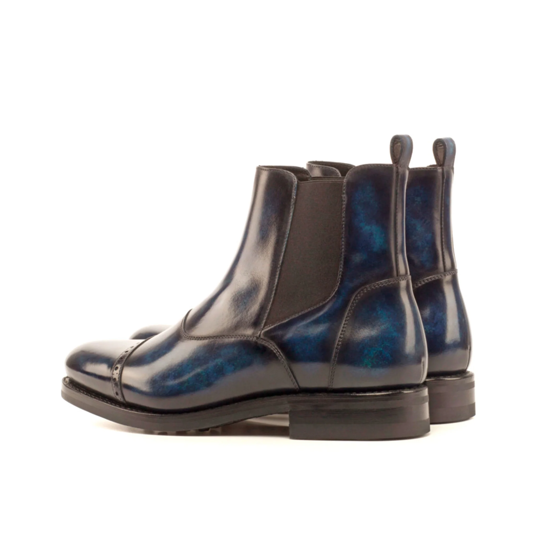Navy Patina Chelsea Boots - Image 3
