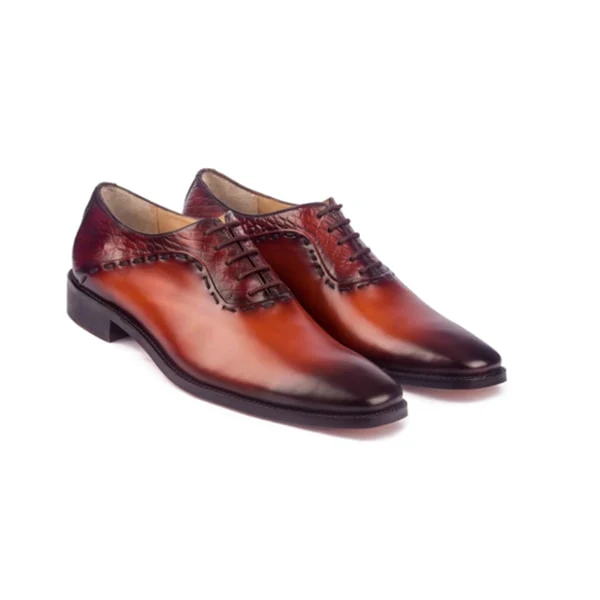 Oxford Classic Dress up Brown Hand Colored Shoes - Image 3
