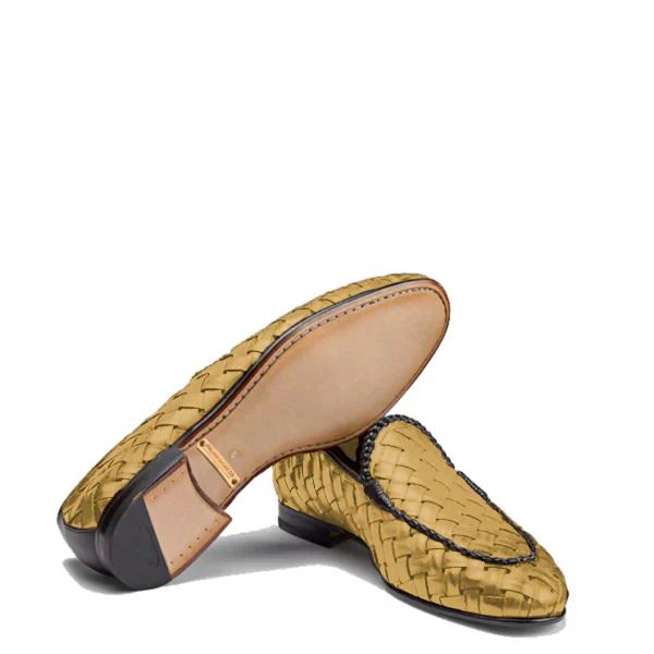 Penny Weaved Leather Loafer Hand Crafted - Image 10