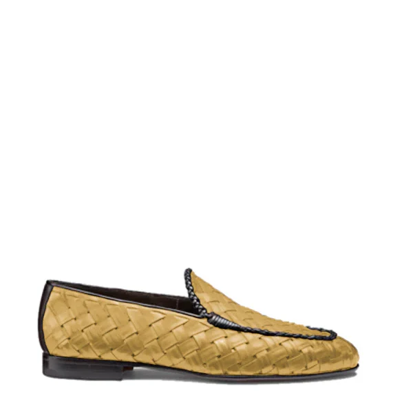 Penny Weaved Leather Loafer Hand Crafted - Image 11