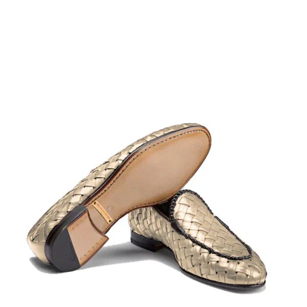 Penny Weaved Leather Loafer Hand Crafted - Image 14