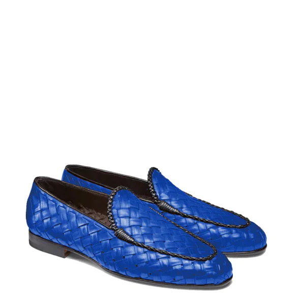 Penny Weaved Leather Loafer Hand Crafted - Image 5