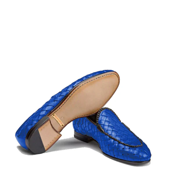 Penny Weaved Leather Loafer Hand Crafted - Image 6