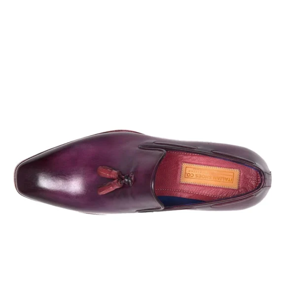 Tassel Leather Loafer in Purple - Image 4