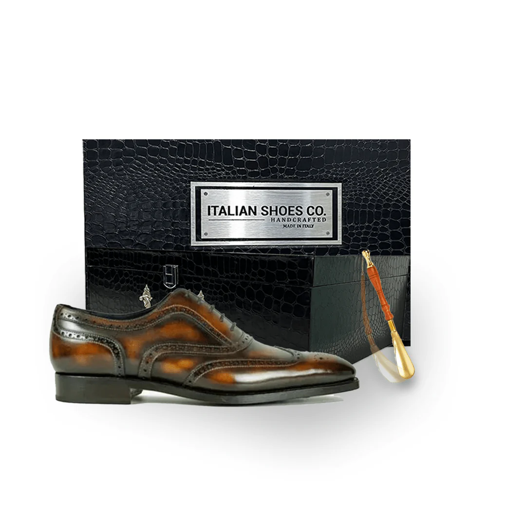 Wingtip Oxford Brogue Handmade Shoes - Image 4