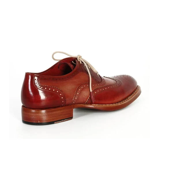 Wingtip Oxford Leather Lace Up Shoes - Image 4