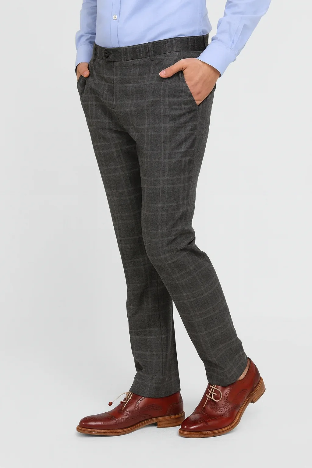 Wingtip Oxford Leather Lace Up Shoes - Image 5