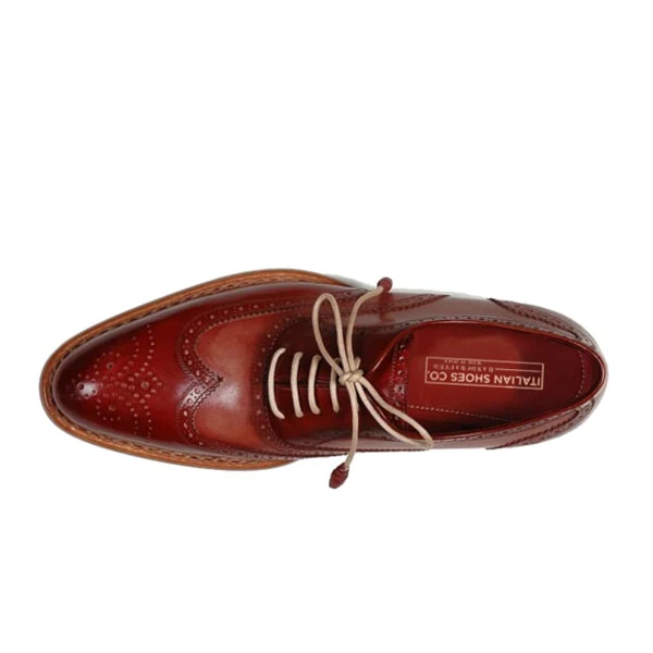 Wingtip Oxford Leather Lace Up Shoes - Image 8