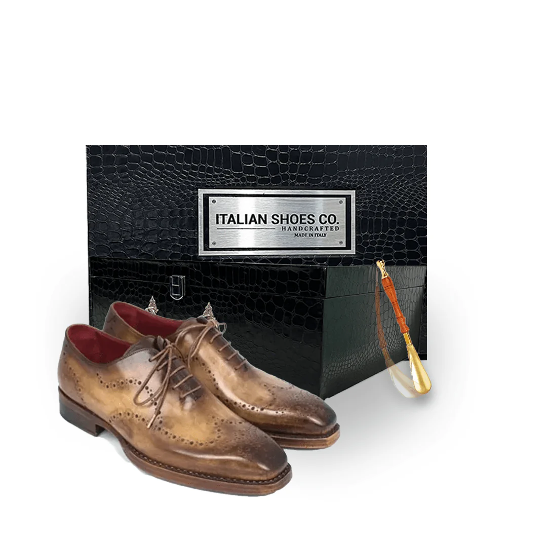 Wingtip Oxford Shade Light Brown Shoes - Image 4